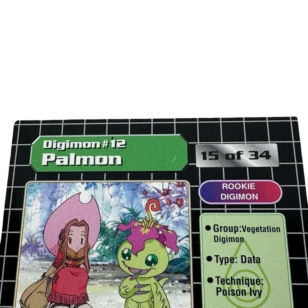 1999 Upper Deck Digimon Series 1 Palmon #12 Prism Holo Rookie Card DP 200
